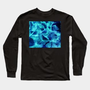 Blue neon butterflies Long Sleeve T-Shirt